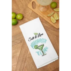 C&F Home "Salt & Lime It's Margarita Time" Waffle Weave Dishtowel