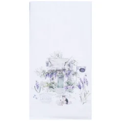 C&F Home 27" X 18" Lavender Cat Villa Jardin De Fleurs Kitchen And Bathroom Graphic Print Hand Towel -C&F Home GUEST 013cc0f9 864f 4b26 ac1f f103dbd3ba46
