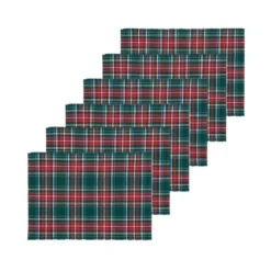 C&F Home Weston Plaid Placemats Set 6, 13" X 19"