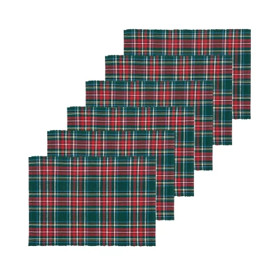 C&F Home Weston Plaid Placemats Set 6, 13" X 19" 3 C&F Home Weston Plaid Placemats Set 6, 13" X 19"