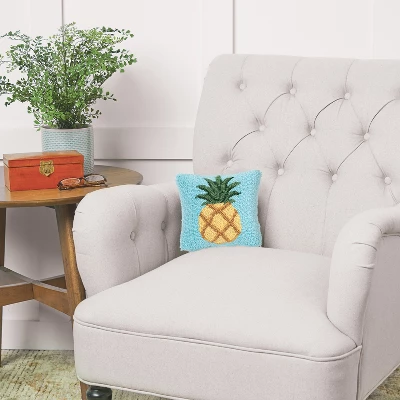 C&F Home 8" X 8" Pineapple Hooked Petite Throw Pillow 4 C&F Home 8" X 8" Pineapple Hooked Petite Throw Pillow - Image 2