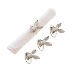 C&F Home Silver Bunny Head Napkin Rings Set Of 4 -C&F Home GUEST 05d8d1c7 0f3c 4a7c a7ee f1b5050a3ebf