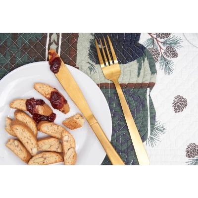 C&F Home Greenstone Pines Round Scalloped Placemats Set Of 6 Black Bear Moose, 17" 6 C&F Home Greenstone Pines Round Scalloped Placemats Set Of 6 Black Bear Moose, 17" - Image 4