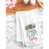 C&F Home Crazy Plant Lady Embroidered Cotton Flour Sack Kitchen Towel