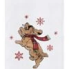 C&F Home Festive Dog Jumping Christmas Holiday Machine Washable Embellished Flour Sack Kitchen Towel 27L X 18W In. -C&F Home GUEST 074ee438 942b 41ad 8174 600cd467428d