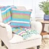 C&F Home Key Lime Stripe Woven Tropical Beach Theme Accent Throw Pillow, 18" X 18"