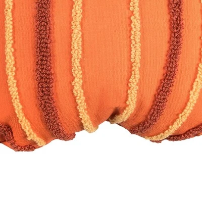 C&F Home Botanical Pumpkin Shaped Hooked Accent Throw Pillow 18" X 18" 4 C&F Home Botanical Pumpkin Shaped Hooked Accent Throw Pillow 18" X 18" - Image 2