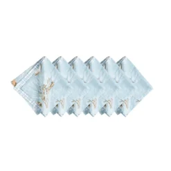 C&F Home Meraki Island Reversible Blue Coastal Napkin Set Of 6