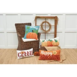 C&F Home 10" X 20" Gobble Thanksgiving Turkey Hooked Throw Pillow -C&F Home GUEST 0a943fbb f94e 48a7 9331 3cfe4419f1e6