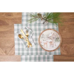 C&F Home Sage & Gold Plaid Table Runner 13" X 72" -C&F Home GUEST 0b90d304 03b0 4848 b65d 8973e303e321 1