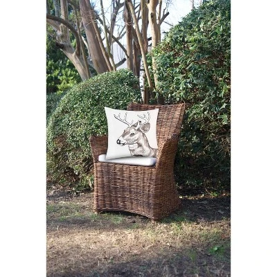 C&F Home Deer Buck Portrait Indoor/Outdoor Embroidered Accent Throw Pillow 18" X 18" 4 C&F Home Deer Buck Portrait Indoor/Outdoor Embroidered Accent Throw Pillow 18" X 18" - Image 2