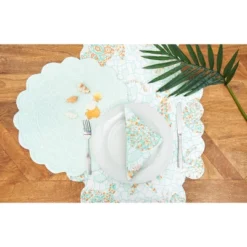 C&F Home Grand Turks Cotton Quilted Rectangular Reversible Placemats Set Of 6, 13" X 19" -C&F Home GUEST 0bc0f5c7 0c83 4ac1 bffc a2262a999bba