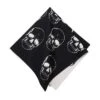 C&F Home Skully Skeleton Skulls Pattern Motifs Black & White Cotton Halloween Napkins Set Of 6