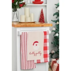 C&F Home Holly Jolly Santa Flour Sack Embroidered Cotton Kitchen Towel -C&F Home GUEST 0d01b6d8 c084 4d2a b99a 46e4b04d654e