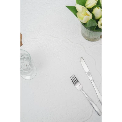 C&F Home Christiana White Reversible Machine Washable Scallop Quilt Placemats Set Of 6 8 C&F Home Christiana White Reversible Machine Washable Scallop Quilt Placemats Set Of 6 - Image 6