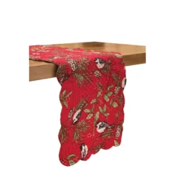 C&F Home Chickadee Red Table Runner 14" X 51"