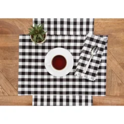 C&F Home Ashford Black Placemats Set Of 6, 13" X 19" -C&F Home GUEST 0e6f845c f578 4262 aaec 374d86a7906e