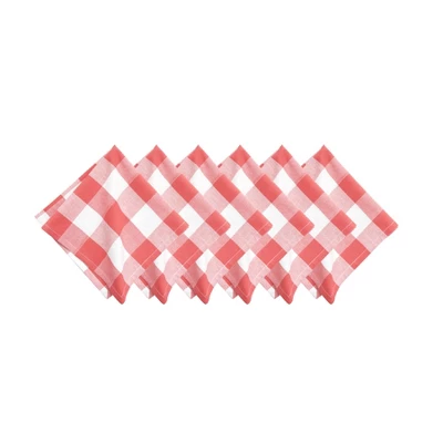 C&F Home Franklin Coral Gingham Check Napkin, Set Of 6 3 C&F Home Franklin Coral Gingham Check Napkin, Set Of 6