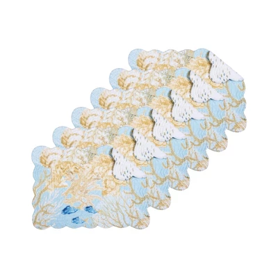 C&F Home Belmont Reef Reversible Machine Washable Scallop Quilt Placemats Set Of 6 7 C&F Home Belmont Reef Reversible Machine Washable Scallop Quilt Placemats Set Of 6 - Image 5