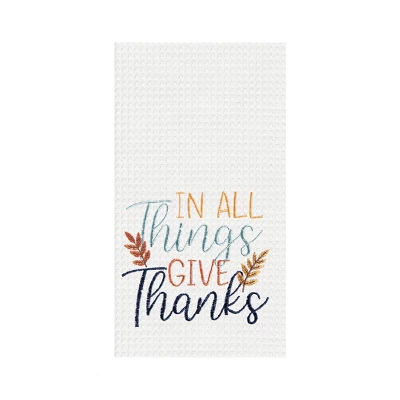 C&F Home Thanksgiving "In All Things Give Thanks" Kitchen Flour Sack Cotton Dishtowel 6 C&F Home Thanksgiving "In All Things Give Thanks" Kitchen Flour Sack Cotton Dishtowel - Image 4