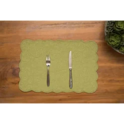 C&F Home Christiana Sweet Pea Reversible Machine Washable Scallop Quilt Placemats Set Of 6 -C&F Home GUEST 10c82f83 2d62 4eb2 ad4f 74304940c5b0