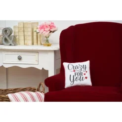 C&F Home 10" X 10" Crazy For You Embroidered Throw Pillow Valentine's Day Themed -C&F Home GUEST 1108278a 16b1 491e 932f 8ea26661cf53
