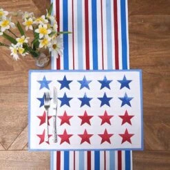 C&F Home Red White & Pow Placemats Set Of 6, 14" X 20" -C&F Home GUEST 11cf8b42 40d9 423f 8aa7 82d388a5e671