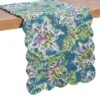 C&F Home Reversible Herringbone Floral Cotton Table Runner 14" X 51"