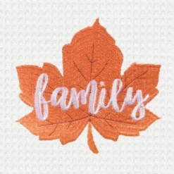 C&F Home "Family" Leaf Embroidered Waffle Weave Kitchen Autumn Dishtowel -C&F Home GUEST 14355ca9 3fa7 466e add7 adafeff3a7a6