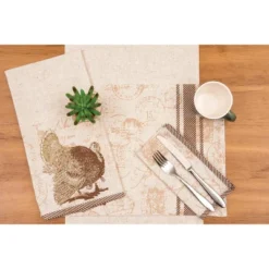C&F Home Elegant Turkey Thanksgiving Set Of 6 Cloth Napkins -C&F Home GUEST 145fc2eb 9711 4341 93b0 974a6643d905