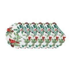 C&F Home Delwyn Cardinal Round Placemats Set Of 6, 17" -C&F Home GUEST 15cbfa0e 67e6 450a 813e d2275711d4c9