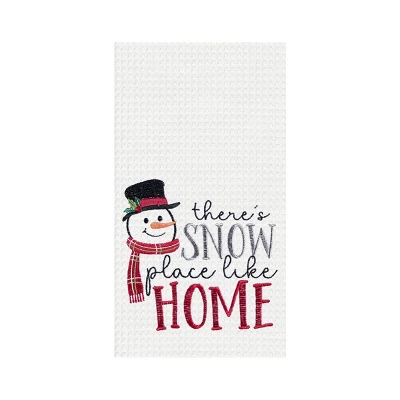 C&F Home 27" X 18" Christmas Winter "There's Snow Place Like Home" Sentiment With Snowman Cotton Waffle Weave Kitchen Dish Towel 6 C&F Home 27" X 18" Christmas Winter "There's Snow Place Like Home" Sentiment With Snowman Cotton Waffle Weave Kitchen Dish Towel - Image 4