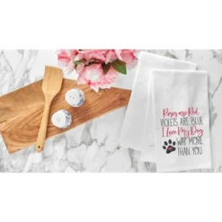 C&F Home Valentine's Day "Love My Dog More" Pawprint Flour Sack Kitchen Dishtowel -C&F Home GUEST 16b77536 8c49 4e59 aea8 a225a57290b0