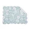C&F Home Seafoam Reef Scalloped Placemats Set Of 6 Nautical Design Coral, 13" X 19"