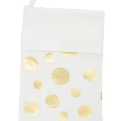 C&F Home 20" Sparkling Gold Glam Dots Hanging Large Christmas Stocking