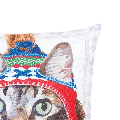 C&F Home 18" X 18" Winter Hat Cat Indoor/Outdoor Christmas Holiday Throw Pillow 3 C&F Home 18" X 18" Winter Hat Cat Indoor/Outdoor Christmas Holiday Throw Pillow
