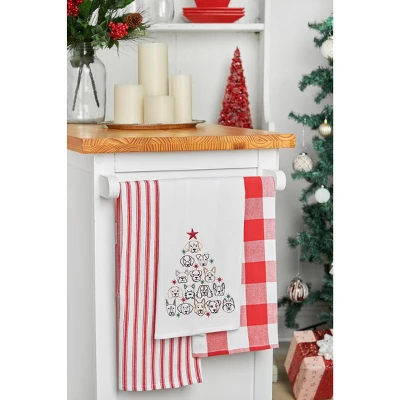 C&F Home Dog Face Christmas Tree Christmas Holiday Machine Washable Cotton Flour Sack Kitchen Towel Decor Decoration 27L X 18W In. 4 C&F Home Dog Face Christmas Tree Christmas Holiday Machine Washable Cotton Flour Sack Kitchen Towel Decor Decoration 27L X 18W In. - Image 2