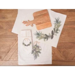 C&F Home Pinecone Wreath Design Premium Luxury Placemats Set Of 6 Winter Festive, 14" X 20" -C&F Home GUEST 1da29d11 14bf 442c a7ae 6d89d20e3402