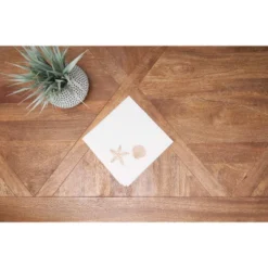 C&F Home Sandy Coast Cotton Napkin - Nautical Coral & Starfish Design