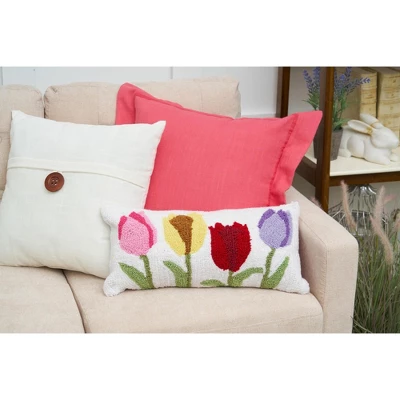 C&F Home 10" X 20" Tulip Garden Hooked Pillow 3 C&F Home 10" X 20" Tulip Garden Hooked Pillow