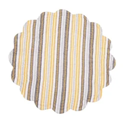 C&F Home Shay Damask Round 100% Scalloped Edge Dining Placemats Set Of 6 All Seasons, 17" -C&F Home GUEST 2078c4fb 2739 4417 ad29 c08d14ac6211