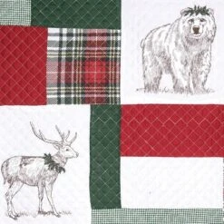 C&F Home Lennox Holly Cotton Quilted 50" X 60" Throw Blanket