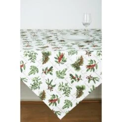 C&F Home Winter Botanical Table Topper 54" X 54"