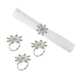 C&F Home Silver Winter Snowflake Decorative Napkin Ring Set Of 4 -C&F Home GUEST 22c86a43 94af 4119 8857 b7d18772b864
