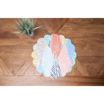 C&F Home Surfside Sound Scalloped Round Placemats Set Of 6 Nautical Design Beach, 17" 6 C&F Home Surfside Sound Scalloped Round Placemats Set Of 6 Nautical Design Beach, 17" - Image 4