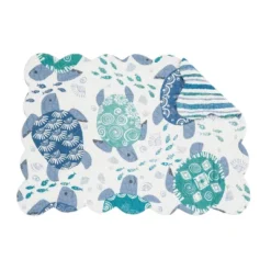 C&F Home Turtle Bay Quilted Reversible Blue Coastal Placemats Set Of 6, 13" X 19" -C&F Home GUEST 23852f04 a532 4824 ab64 e84862044b58