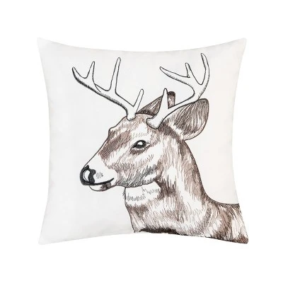 C&F Home Deer Buck Portrait Indoor/Outdoor Embroidered Accent Throw Pillow 18" X 18" 5 C&F Home Deer Buck Portrait Indoor/Outdoor Embroidered Accent Throw Pillow 18" X 18" - Image 3