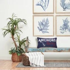 C&F Home 12" X 24" Anchors Away Nautical Embroidered Lumbar Throw Pillow -C&F Home GUEST 24ad7c9b 1e8c 4da4 8e12 5c73597e963c