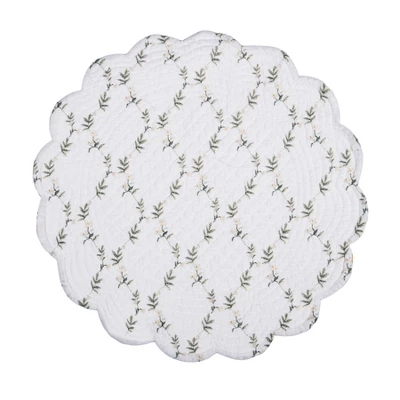 C&F Home Dogwood Meadows Round Scalloped Placemats Set Of 6 Floral Butterfly Design, 17" 5 C&F Home Dogwood Meadows Round Scalloped Placemats Set Of 6 Floral Butterfly Design, 17" - Image 3