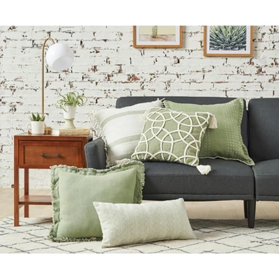 C&F Home 18" X 18" Lily Sage Geometric Throw Pillow 6 C&F Home 18" X 18" Lily Sage Geometric Throw Pillow - Image 4